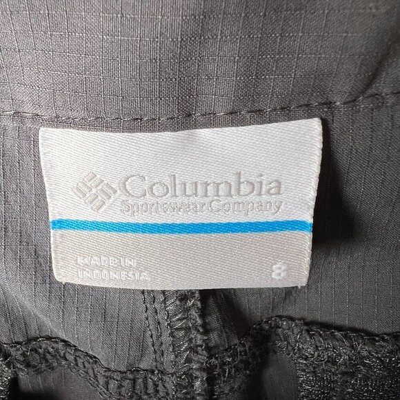 Columbia Sportswear Pants Womens Size 8 Dark Gray Hiking Capri Outdoor Gorpcore - Picture 2 of 16